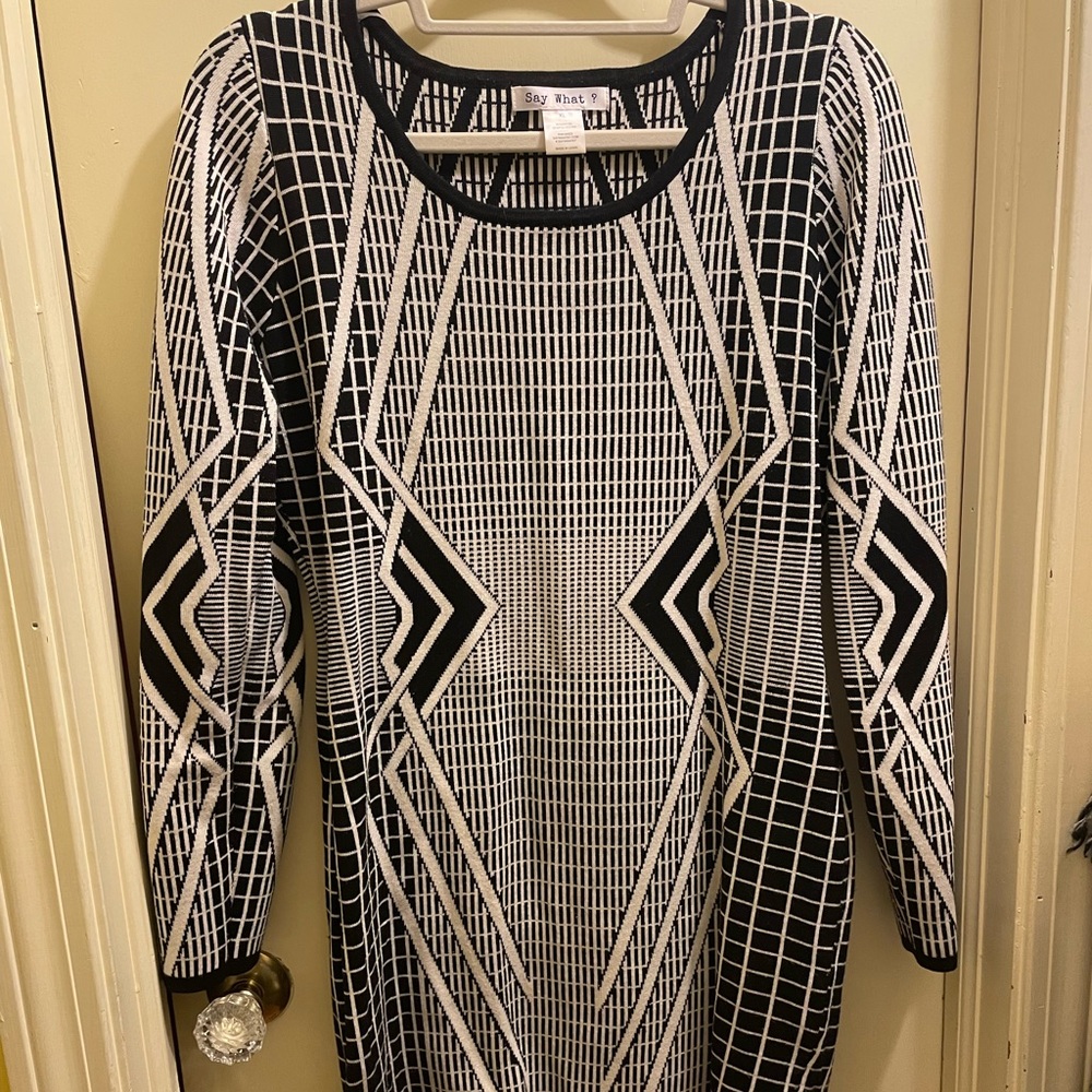 Say What? black and White dress.